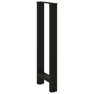 vidaXL Bar Table Legs Black 2 pcs 50x(100-101) cm Steel