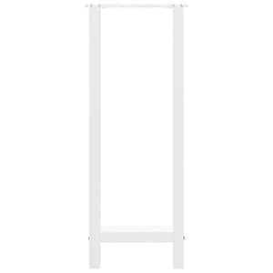 vidaXL Bar Table Legs White 2 pcs 50x(100-101) cm Steel
