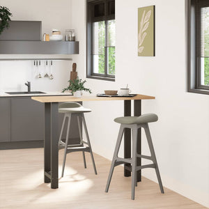 vidaXL Bar Table Legs Anthracite 2 pcs. 50x(100-101) cm Steel