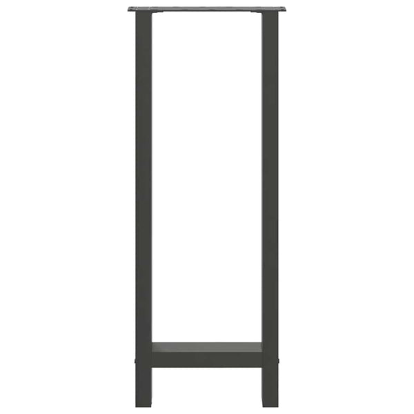 vidaXL Bar Table Legs Anthracite 2 pcs. 50x(100-101) cm Steel