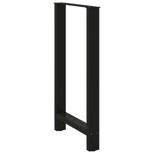 vidaXL Bar Table Legs Black 2 pcs 60x(100-101) cm Steel