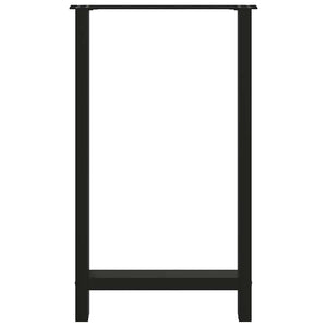 vidaXL Bar Table Legs Black 2 pcs 60x(100-101) cm Steel