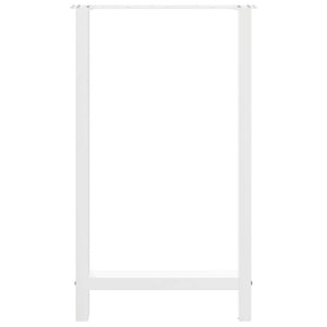 vidaXL Bar Table Legs White 2 pcs 60x(100-101) cm Steel
