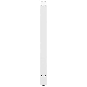 vidaXL Bar Table Legs White 2 pcs 60x(100-101) cm Steel