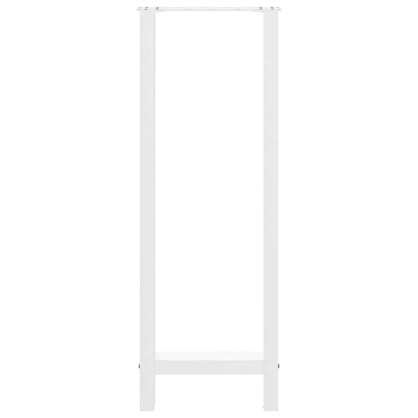 Weiße Bartischbeine, 50x110 cm, 2er-Set