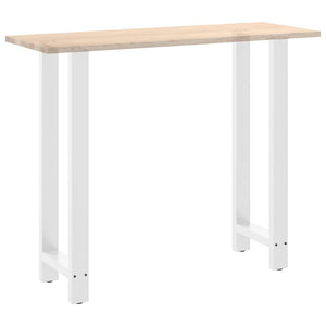 Weiße Bartischbeine, 50x110 cm, 2er-Set