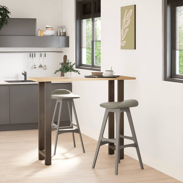 Bartischbeine Naturstahl 50x110 cm, 2er Set