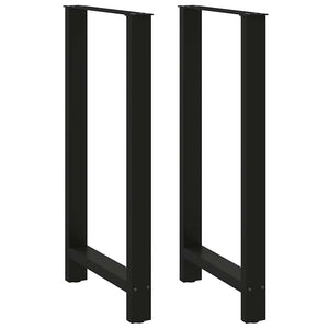 Schwarze Bartischbeine, 60x110-111 cm, 2er-Set