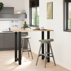 Schwarze Bartischbeine, 60x110-111 cm, 2er-Set