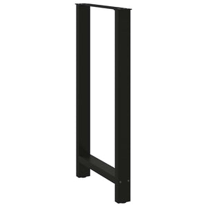 Schwarze Bartischbeine, 60x110-111 cm, 2er-Set