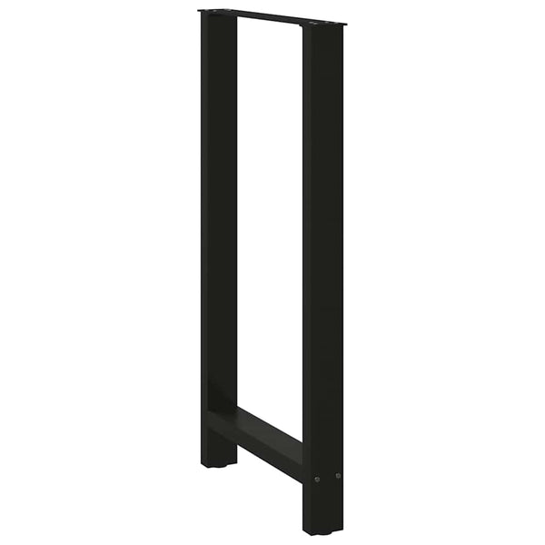 Schwarze Bartischbeine, 60x110-111 cm, 2er-Set
