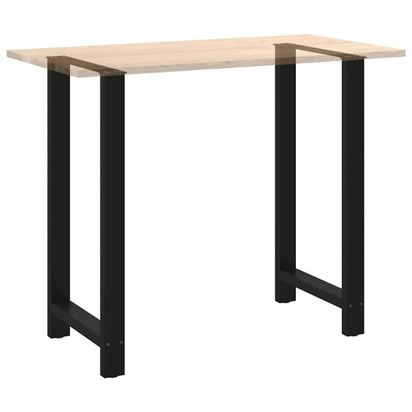 Schwarze Bartischbeine, 60x110-111 cm, 2er-Set