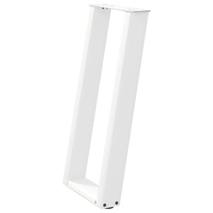 vidaXL Console Table Legs U-Shaped 2 pcs. White 28x(72-73) cm Steel