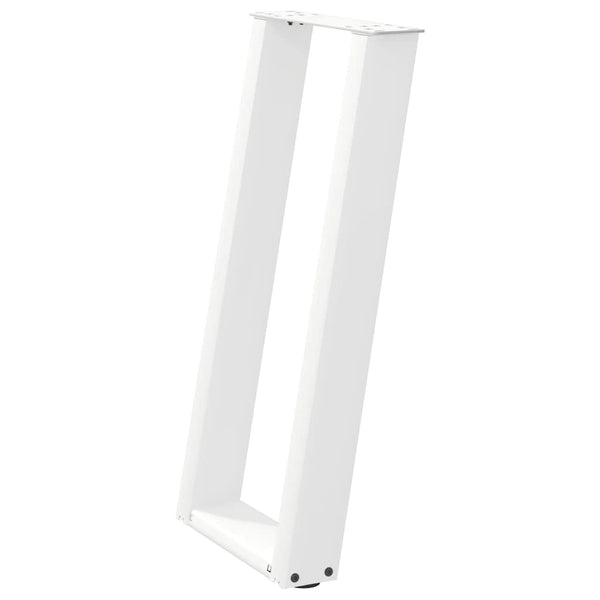 vidaXL Console Table Legs U-Shaped 2 pcs. White 28x(72-73) cm Steel