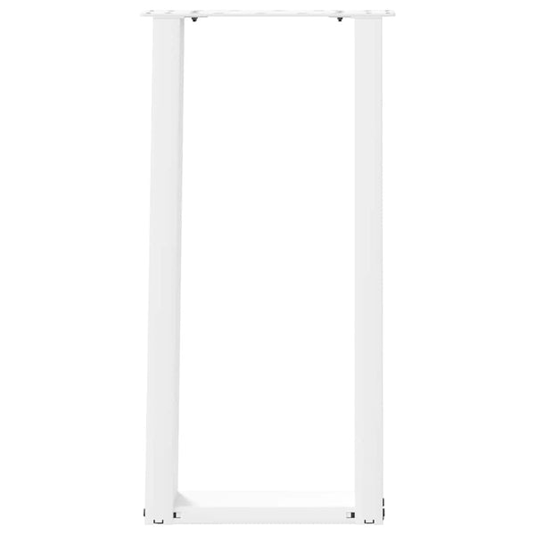 vidaXL Console Table Legs U-Shape 2 pcs. White 38x(72-73) cm Steel