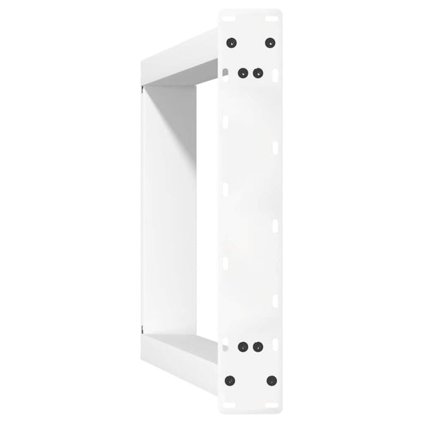 vidaXL Console Table Legs U-Shape 2 pcs. White 38x(72-73) cm Steel