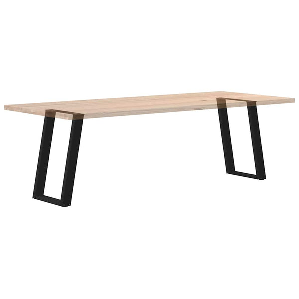 vidaXL Dining Table Legs U-shaped 2 pcs. Black 60x(72-73) cm Steel
