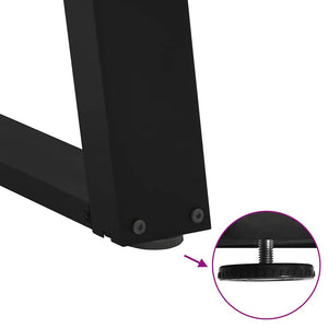 vidaXL Dining Table Legs U-shaped 2 pcs. Black 60x(72-73) cm Steel