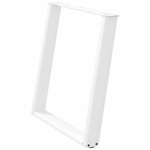 vidaXL Dining Table Legs U-shaped 2 pcs. White 80x(72-73) cm Steel