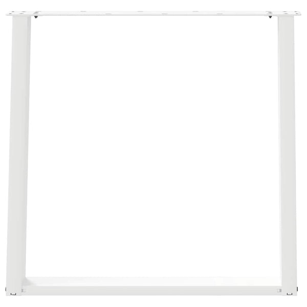 vidaXL Dining Table Legs U-shaped 2 pcs. White 80x(72-73) cm Steel