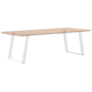 vidaXL Dining Table Legs U-shaped 2 pcs. White 80x(72-73) cm Steel