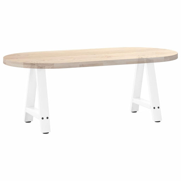 vidaXL Coffee Table Legs A-frame 2 pcs. White 50x(42-43) cm Steel