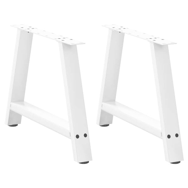 vidaXL Coffee Table Legs A-frame 2 pcs White 60x(42-43) cm Steel