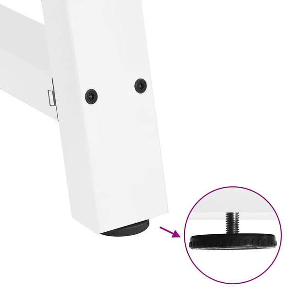 vidaXL Coffee Table Legs A-frame 2 pcs White 60x(42-43) cm Steel