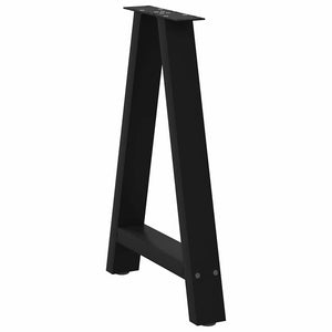 vidaXL Dining Table Legs A-Frame 2 pcs Black 60x(72-73) cm Steel