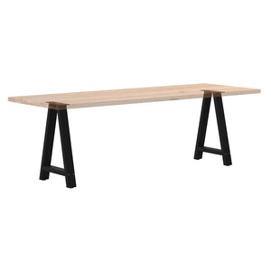 vidaXL Dining Table Legs A-Frame 2 pcs Black 60x(72-73) cm Steel