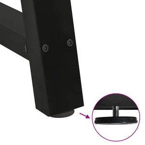 vidaXL Dining Table Legs A-Frame 2 pcs Black 60x(72-73) cm Steel
