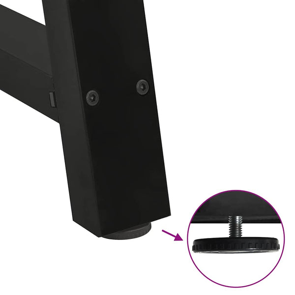 vidaXL Dining Table Legs A-Frame 2 pcs Black 60x(72-73) cm Steel