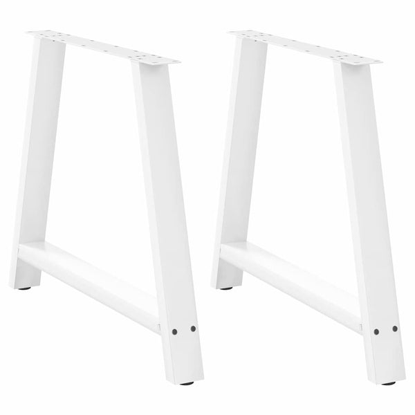 vidaXL Dining Table Legs A-shape 2 pcs White 90x(72-73) cm Steel