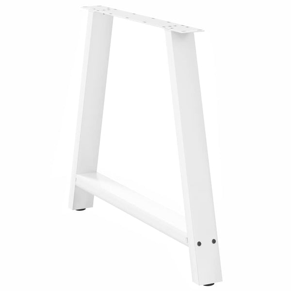 vidaXL Dining Table Legs A-shape 2 pcs White 90x(72-73) cm Steel
