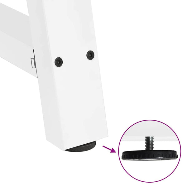 vidaXL Dining Table Legs A-shape 2 pcs White 90x(72-73) cm Steel
