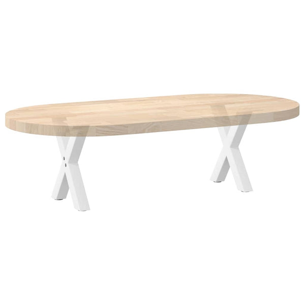 vidaXL Coffee Table Legs X-Shape 2 pcs. White 37x(30-31) cm Steel