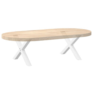 vidaXL Coffee Table Legs X-Shape 2 pcs. White 60x(30-31) cm Steel