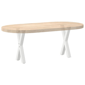 vidaXL Coffee Table Legs X-Shape 2 pcs White 28x(42-43) cm Steel