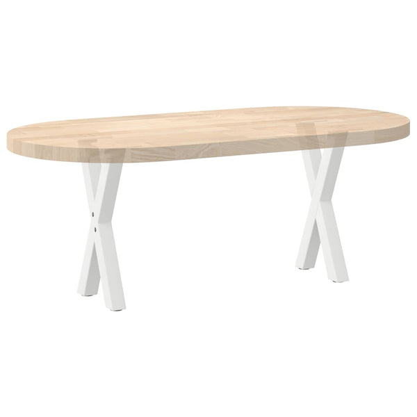 vidaXL Coffee Table Legs X-Shape 2 pcs White 28x(42-43) cm Steel