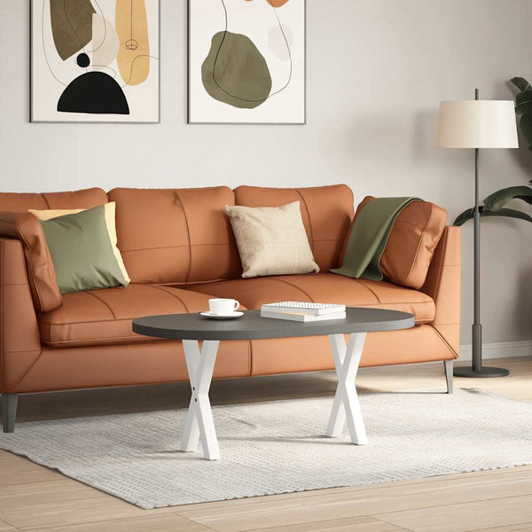 vidaXL Coffee Table Legs X-Shape 2 pcs. White 38x(42-43) cm Steel