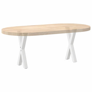 vidaXL Coffee Table Legs X-Shape 2 pcs. White 38x(42-43) cm Steel