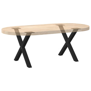 vidaXL Coffee Table Legs X-Shape 2 pcs. Black 50x(42-43) cm Steel