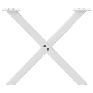 vidaXL Coffee Table Legs X-Shape 2 pcs. White 50x(42-43) cm Steel
