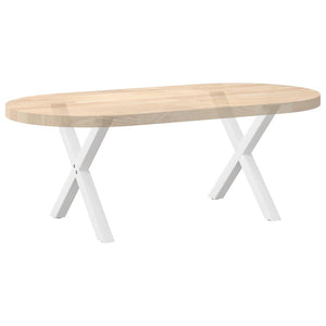 vidaXL Coffee Table Legs X-Shape 2 pcs. White 50x(42-43) cm Steel