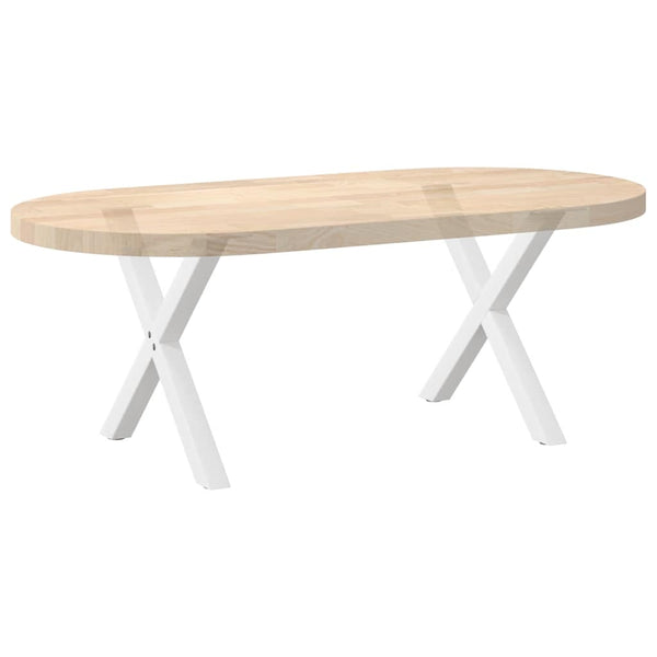 vidaXL Coffee Table Legs X-Shape 2 pcs. White 50x(42-43) cm Steel