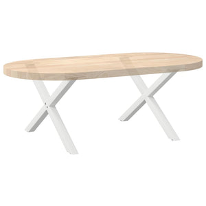 vidaXL Coffee Table Legs X-Shape 2 pcs White 70x(42-43) cm Steel