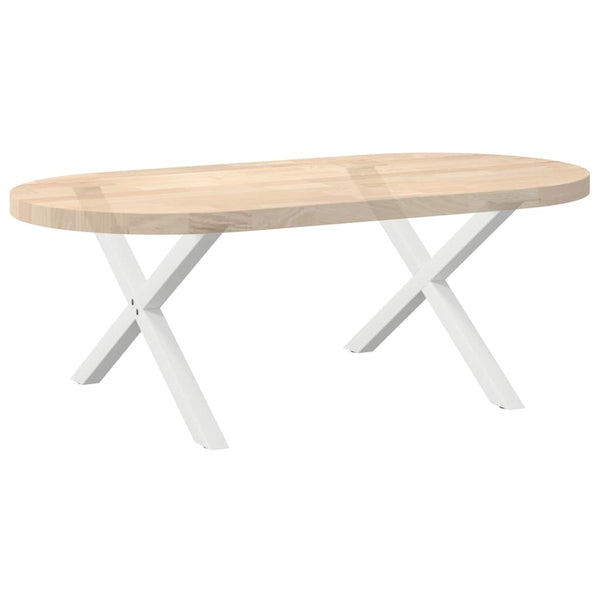 vidaXL Coffee Table Legs X-Shape 2 pcs White 70x(42-43) cm Steel