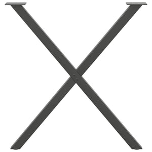 vidaXL Dining Table Legs X-Shape 2 pcs Anthracite 80x(72-73) cm Steel