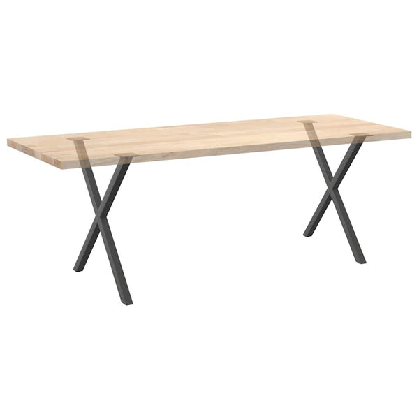 vidaXL Dining Table Legs X-Shape 2 pcs Anthracite 80x(72-73) cm Steel