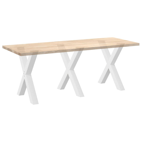vidaXL Dining Table Legs X-Shape 3 pcs. White 70x(72-73) cm Steel